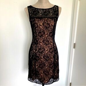 Armani Exchange sexy black lace midi dress